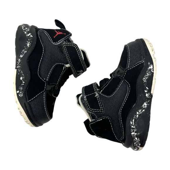 Nike Jordan sneakers 5 toddler Flight Old School Mid black splatter shoes - Picture 4 of 8